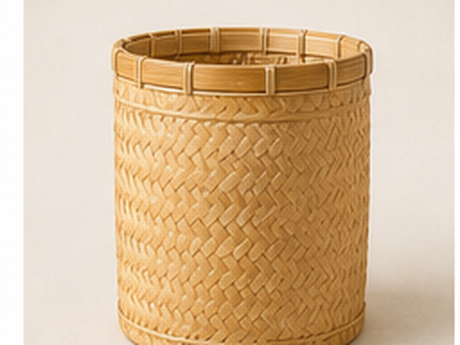 Handmade Bamboo Storage Basket