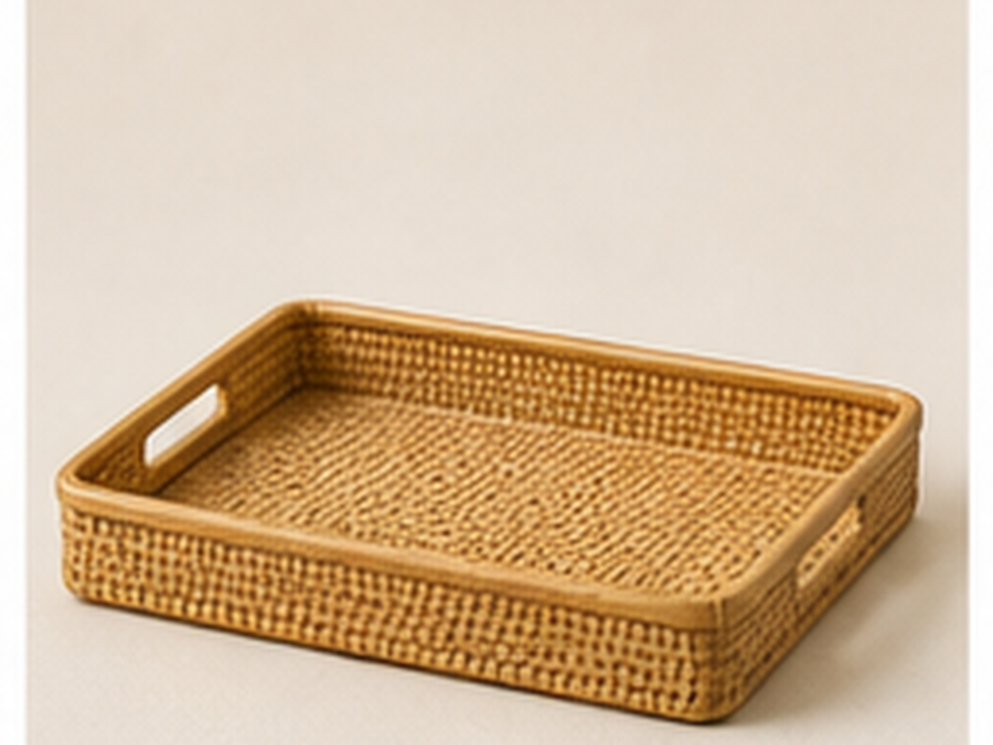 Woven Bamboo Serving Tray