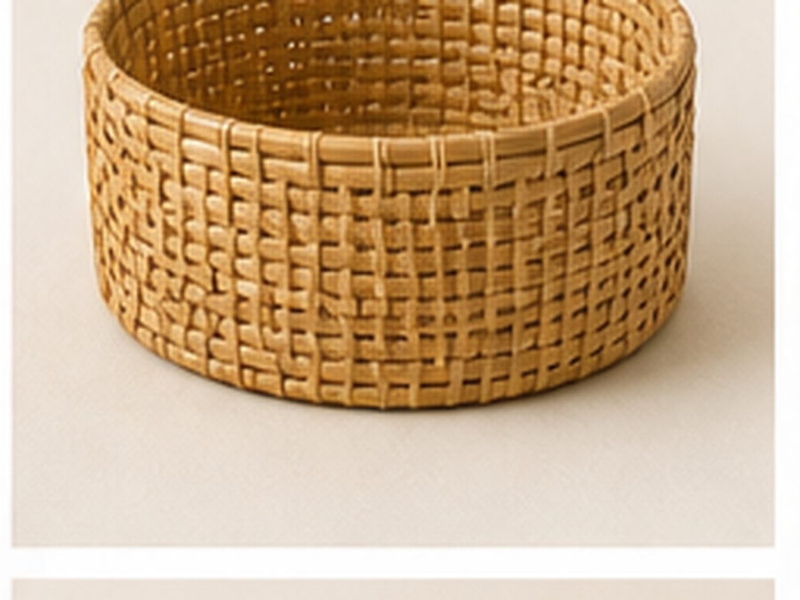 Bamboo Round Storage Basket