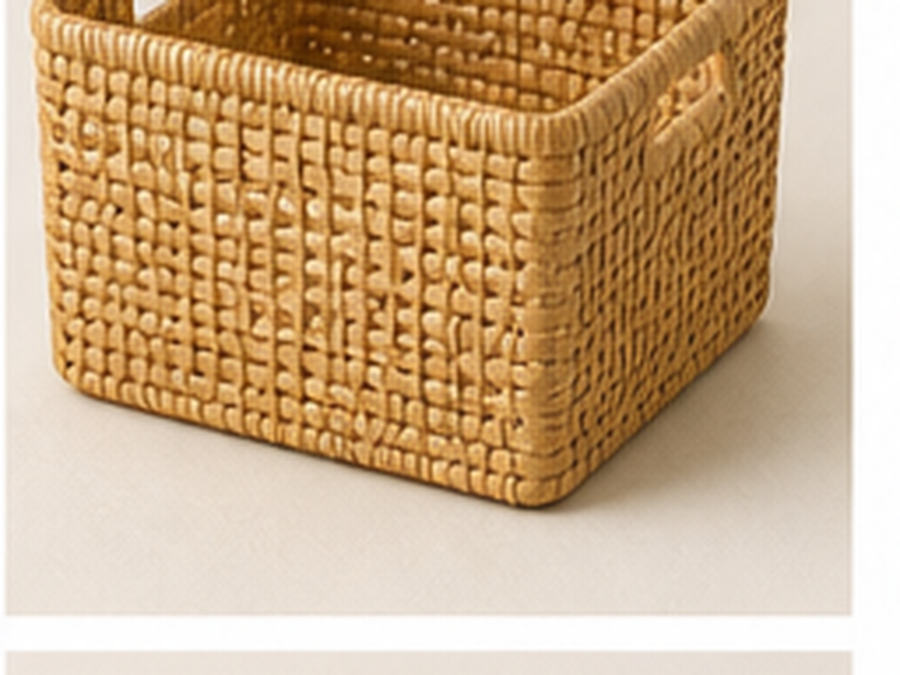 Bamboo Square Storage Basket