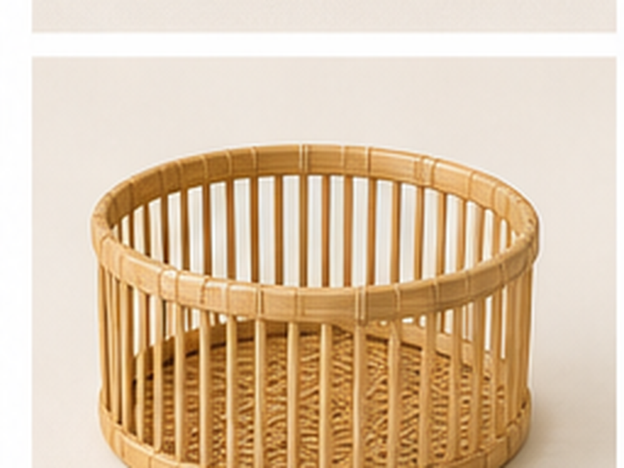 Bamboo Handle Basket