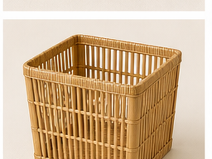 Bamboo Open Weave Basket